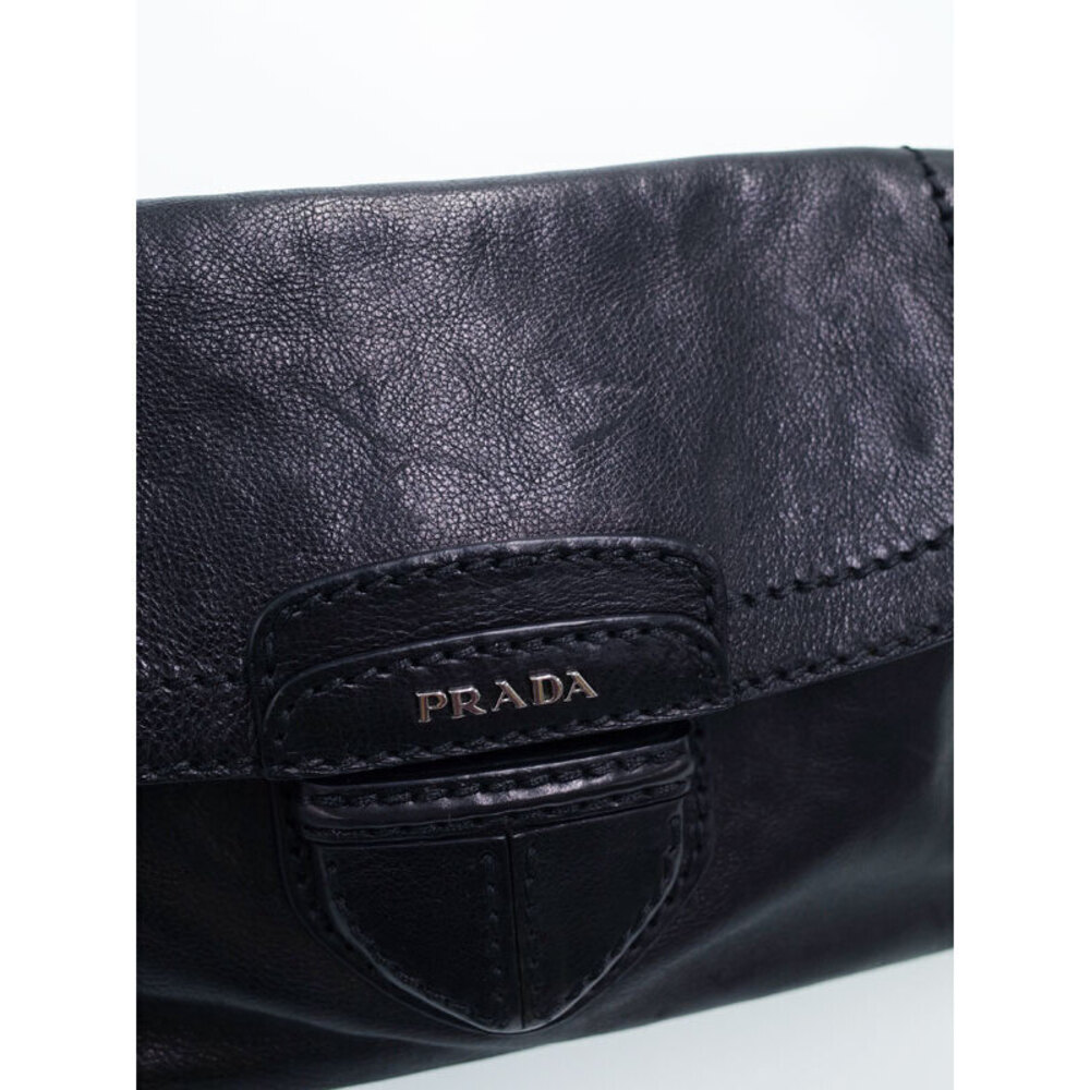 Prada Leather Flap Chain Shoulder Bag black - Picture 5 of 9
